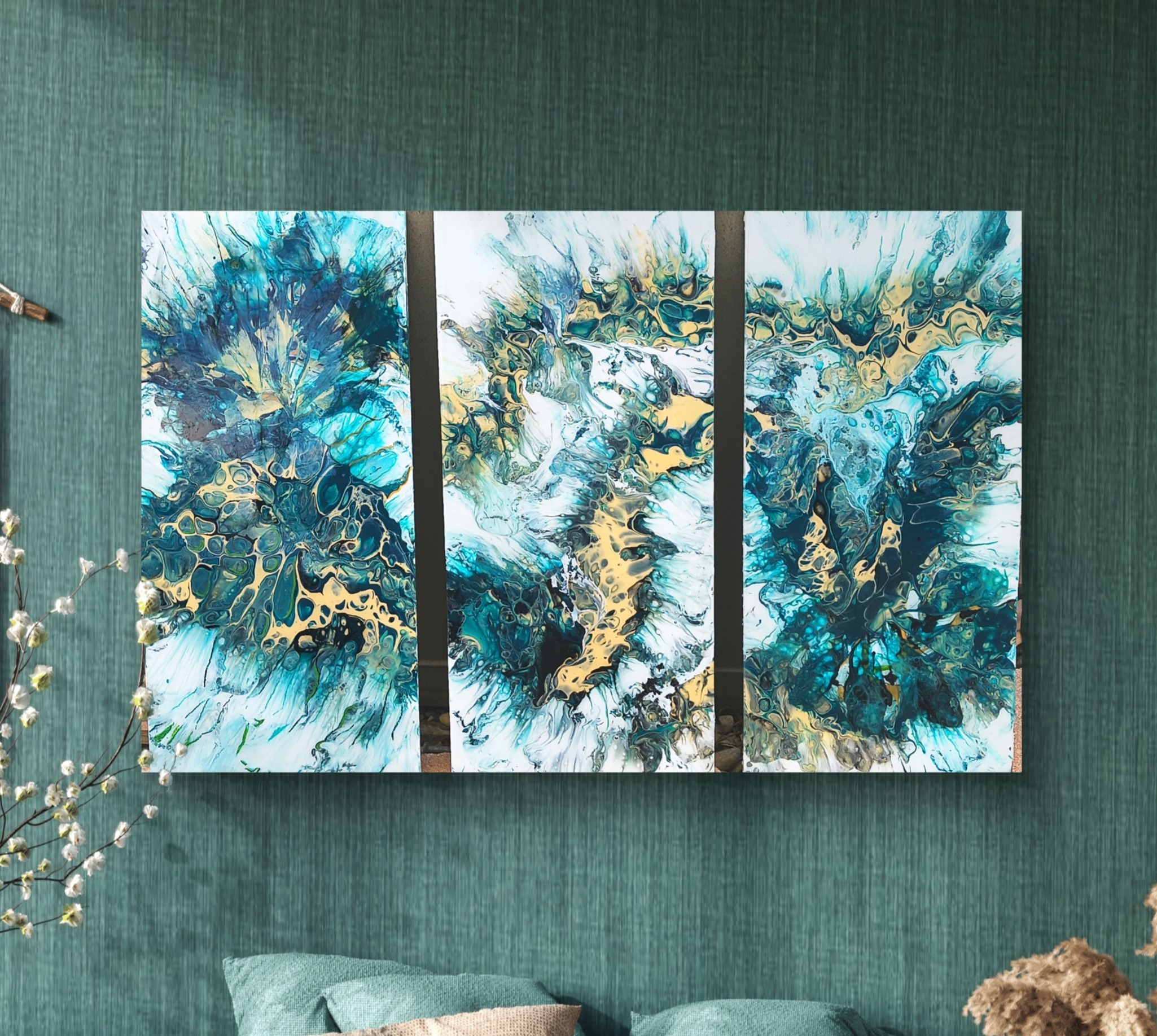 Oceanic Opulence - pour painting by Chris Broussard